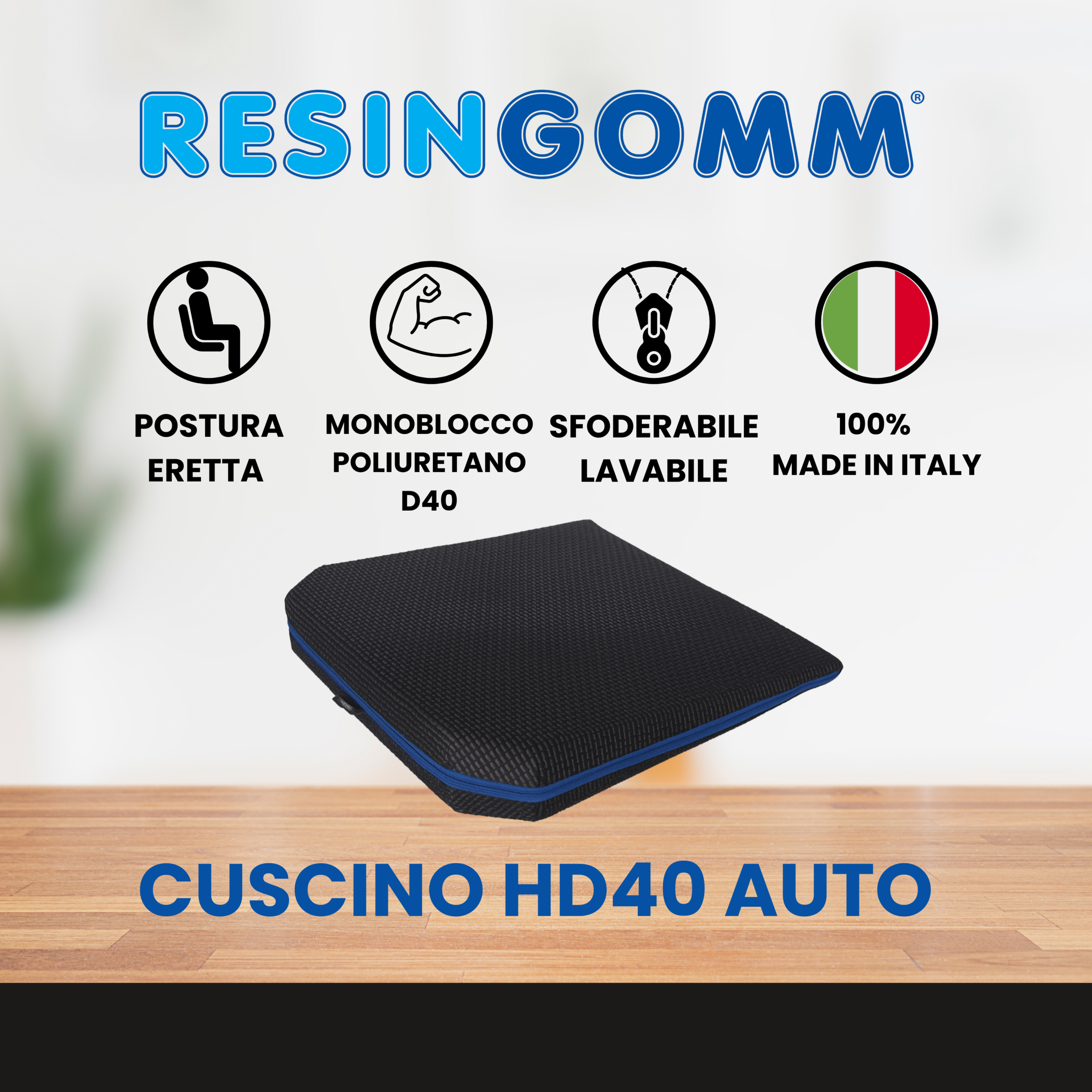 Cuscino Rialzo Auto e Sedia Alta Densità 40 kg/m³ – Comfort per Lunghe Ore Seduti